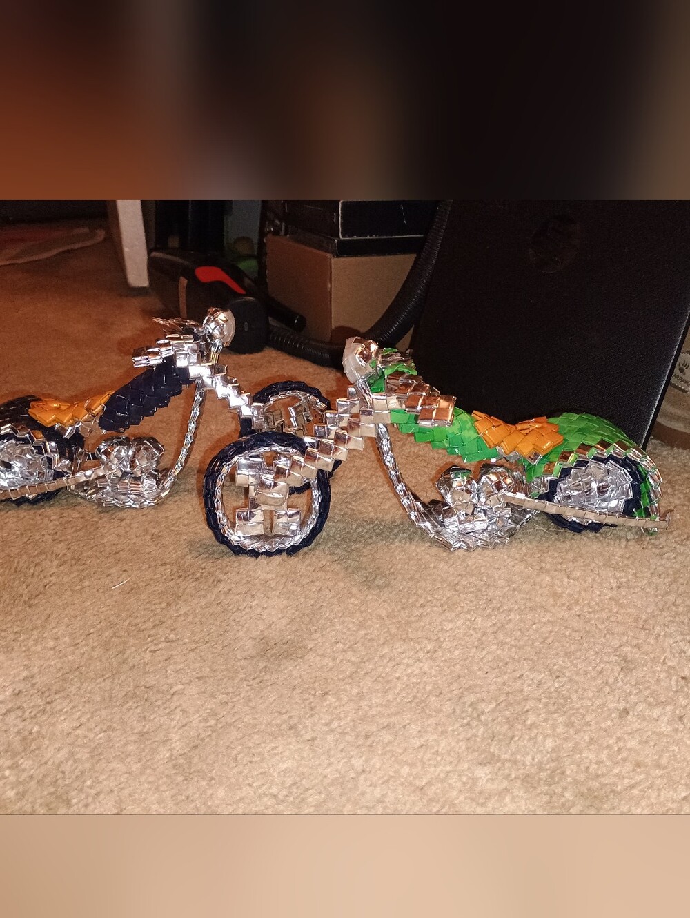 Motorcycle Collectors Embellished Woven Appliqué Motorcycle Models (2)